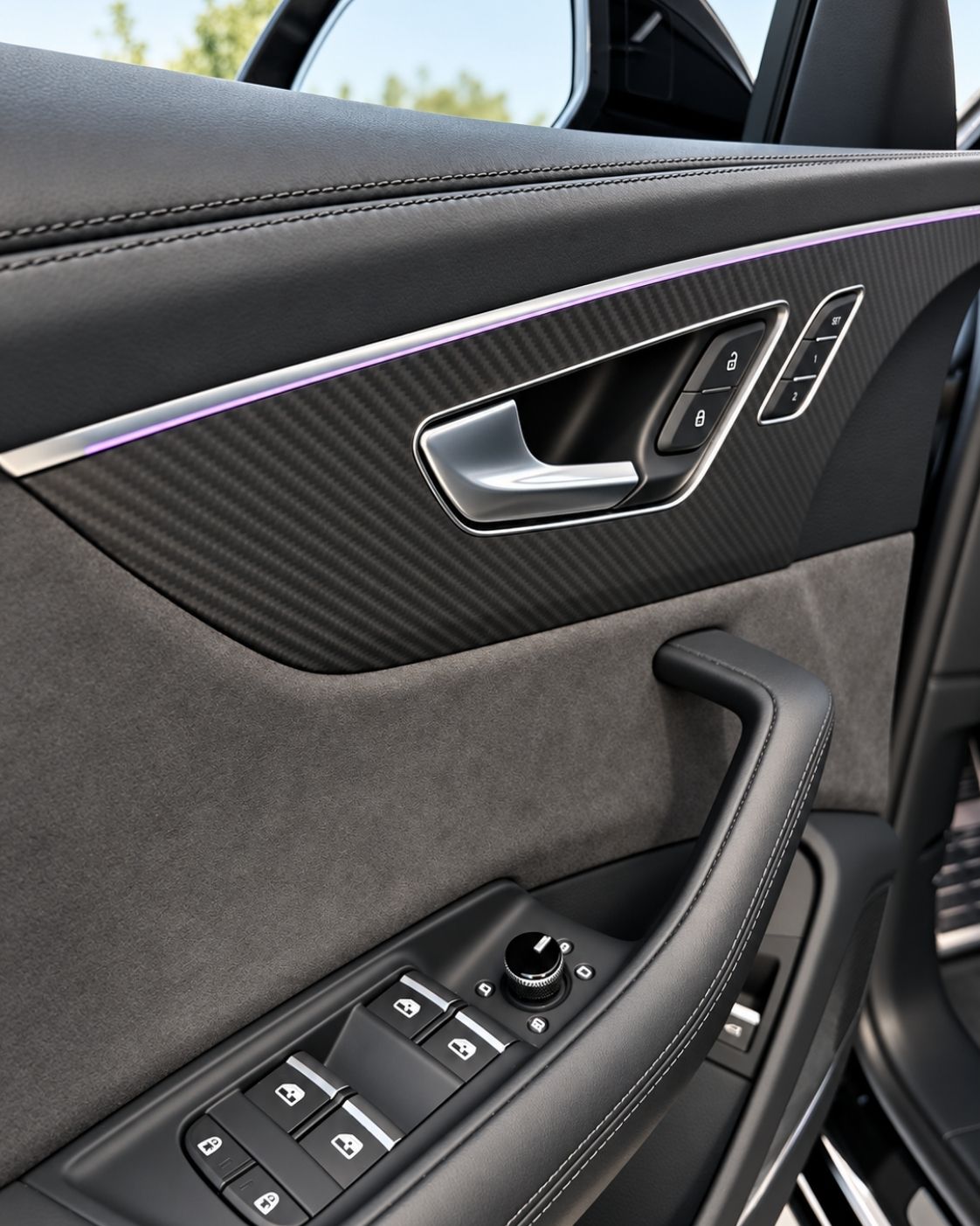audi-rs-q8-2024-panel-puerta-carbono-luz-ambiental-semicars-ds-premium